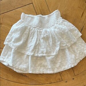 White Ruffled Women's Skirt